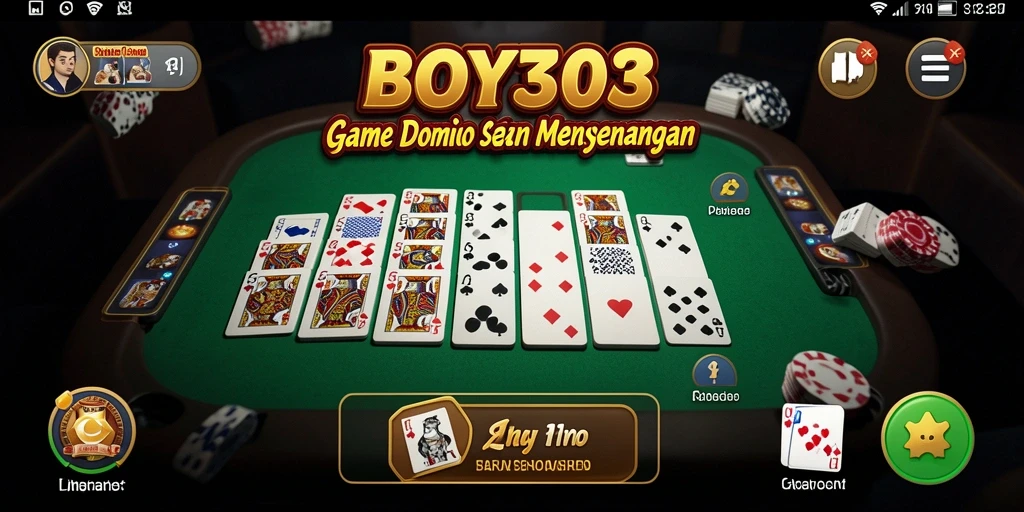 Tampilan gameplay seru dari BOY303 saat bermain Domino.