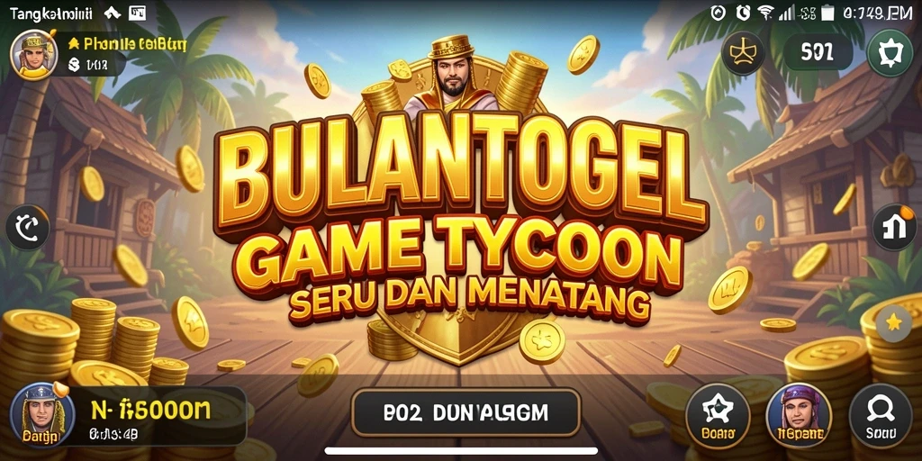 Tampilan menarik gameplay Tycoon BULANTOGEL dengan berbagai pilihan usaha.