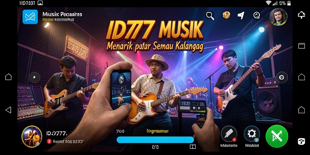 Screenshot gameplay ID777 menampilkan tantangan musik yang seru dan adiktif.