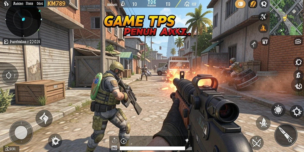 Tampilan gameplay TPS yang seru dan mendebarkan.