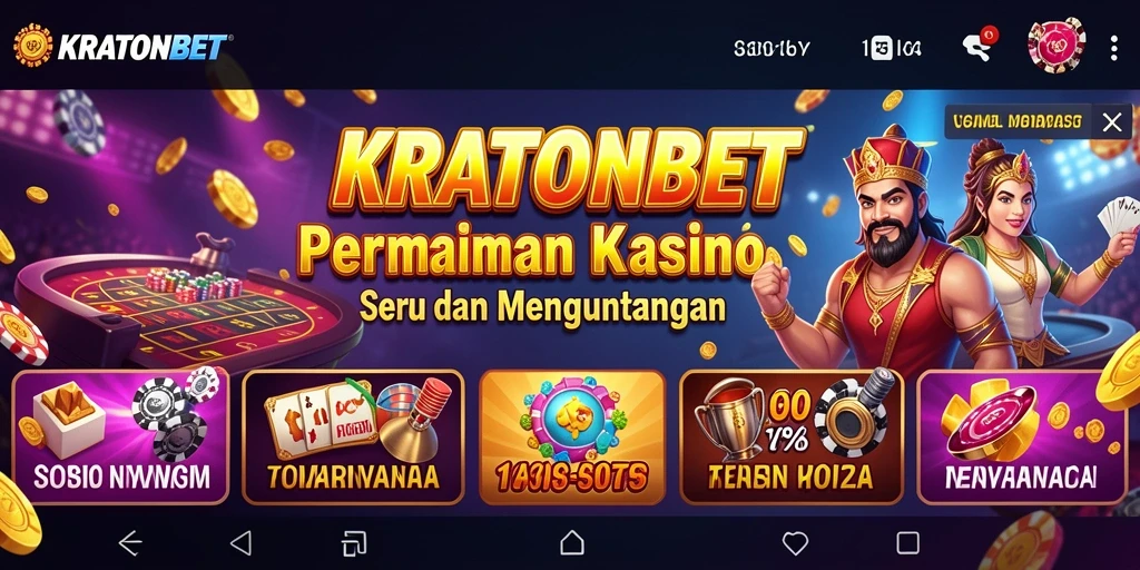 Tampilan menarik dari permainan Kasino di KRATONBET.