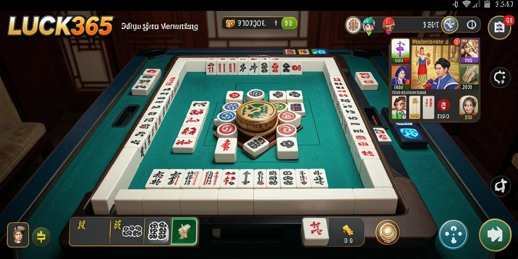 Tampilan gameplay seru LUCK365 yang penuh tantangan Mahjong.