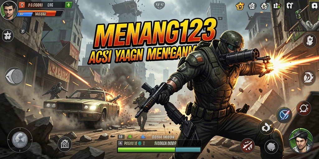 Screenshot MENANG123 menampilkan aksi mendebarkan di arena pertempuran.