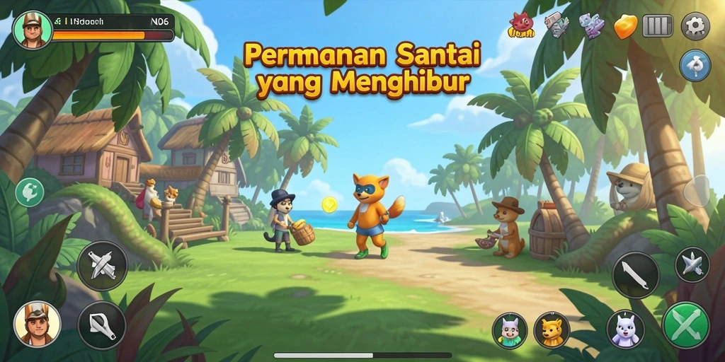 Gameplay seru N06 yang penuh warna dan tantangan.
