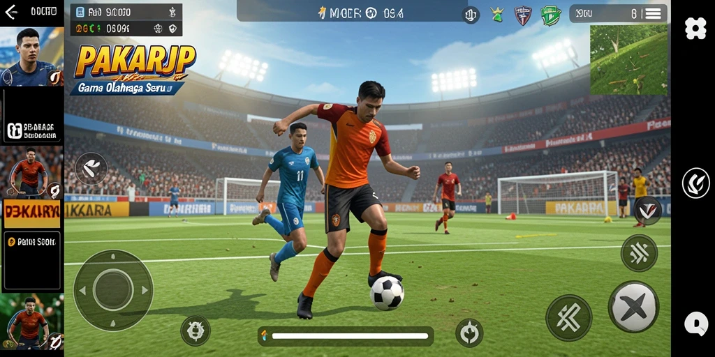 Screenshot PAKARJP menampilkan intensitas permainan olahraga.