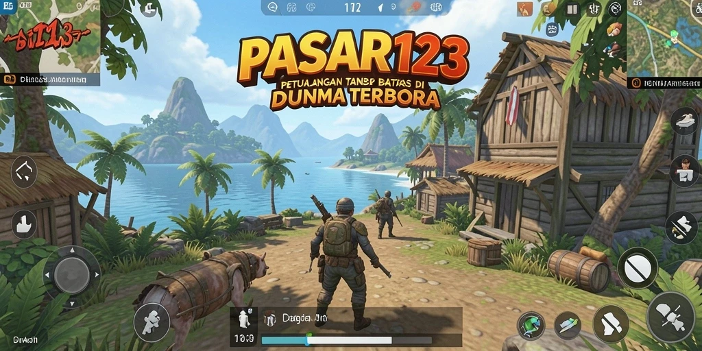 Screenshot gameplay PASAR123 menampilkan eksplorasi dunia terbuka yang menakjubkan.
