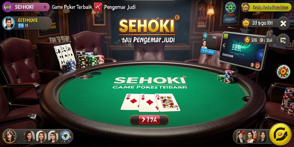 Tampilan gameplay Poker SEHOKI yang menegangkan.