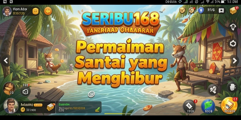 Tampilan gameplay SERIBU168 yang cerah dan mengasyikkan.