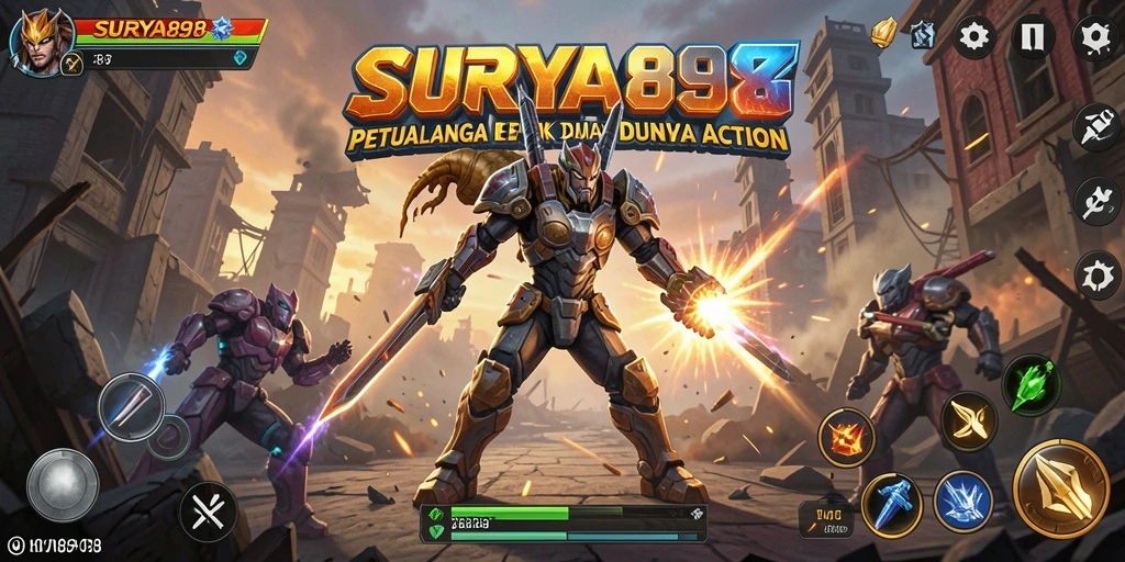 Tangkapan layar gameplay SURYA898 yang menampilkan aksi mendebarkan.