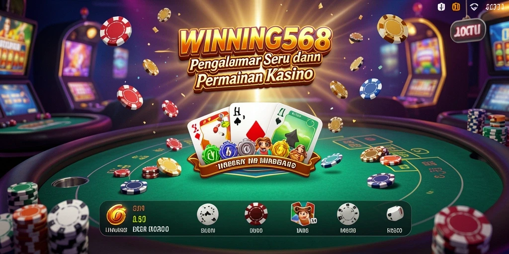 Tampilan menarik dari gameplay Kasino di WINNING568.
